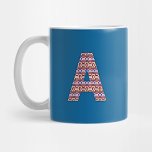 Monogram Letter A- geometric pattern Mug